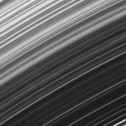 NASA's Cassini spacecraft continues to observe brightness variations along the orbital direction within Saturn's B ring.
