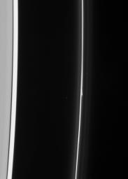 The brilliant core of the F ring displays a breakaway clump of material, possibly related to the other objects NASA's Cassini spacecraft has witnessed in the dynamic ring in the past few years of observations.