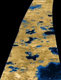 The existence of oceans or lakes of liquid methane on Saturn's moon Titan was predicted more than 20 years ago. But with a dense haze preventing a closer look it has not been possible to confirm their presence until NASA's Cassini flyby of July 22, 2006.
