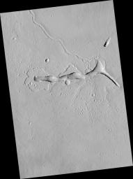 Volcanic Vent in the Tharsis Region