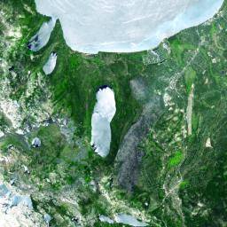 A destructive forest fire broke out June 24, 2007 near South Lake Tahoe, Calif. This image was acquired by NASA's Terra on June 27, 2007.