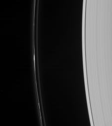 On Dec. 31, 2007, NASA's Cassini spacecraft captured an intriguing feature in the perturbed core of Saturn's F ring. 