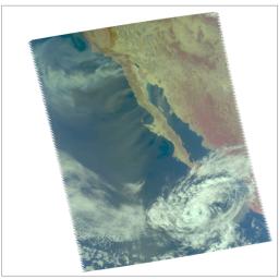 Smoke from multiple wildfires burning in Southern California in October, 2007, can be seen in this false-color image from the Atmospheric Infrared Sounder (AIRS) instrument onboard NASA's Aqua satellite.