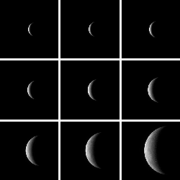 As NASA's MESSENGER spacecraft approached Mercury for its first flyby, the Narrow Angle Camera, part of the Mercury Dual Imaging System (MDIS) instrument acquired the nine images shown here taken from January 9 to 13, 2008.