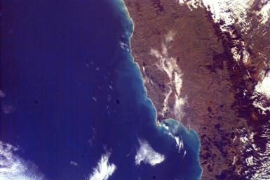 This image from NASA's EarthKAM is of Hawke's Bay, one of the 12 local government regions of eastern North Island, New Zealand. It includes larger cities, such as Hastings and Napier.