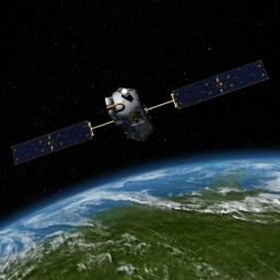 Artist's concept of NASA's Orbiting Carbon Observatory.