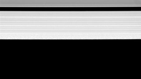 NASA's Cassini spacecraft reveals a remarkable amount of structure in the outer portion of Saturn's A ring in this image taken on June 2, 2008.