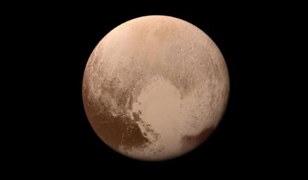 This image obtained by NASA's New Horizons spacecraft is from a movie made from more than 100 images taken by NASA's New Horizons spacecraft over six weeks of approach and close flyby in the summer of 2015.