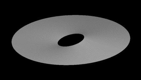 This graphic from NASA's Cassini spacecraft captured after Saturn's August 2009 equinox, shows Saturn's rings, after they became tilted relative to Saturn's equatorial plane, would have transformed into a corrugated ring.