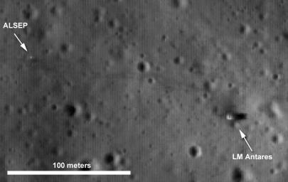 lunar landing site through telescope