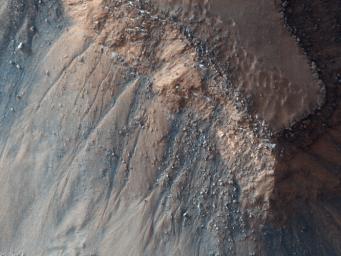 This observation from NASA's Mars Reconnaissance Orbiter shows part of Gorgonum Chaos, a large cluster of chaotic terrain found in the southern hemisphere.