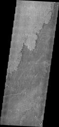 Innumerable lava flows from Arsia Mons make up the volcanic plains called Daedalia Planum as seen by NASA's 2001 Mars Odyssey.