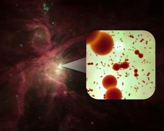 ESA's Herschel Space Observatory found oxygen molecules in a dense patch of gas and dust adjacent to star-forming regions in the Orion nebula.
