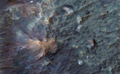 This crater on Mars, observed by NASA's Mars Reconnaissance Orbiter, was named after Dr. Gerald A. Soffen (February 7, 1926 - November 22, 2000), and this image covers a small portion of the crater floor.