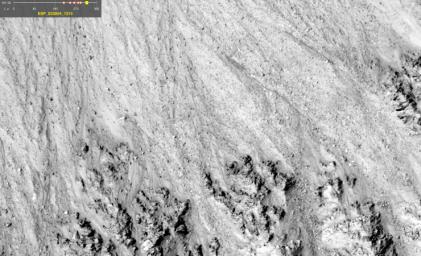 This image comes from observations of a well-preserved crater on Terra Cimmeria by the HiRISE camera onboard NASA's Mars Reconnaissance Orbiter.