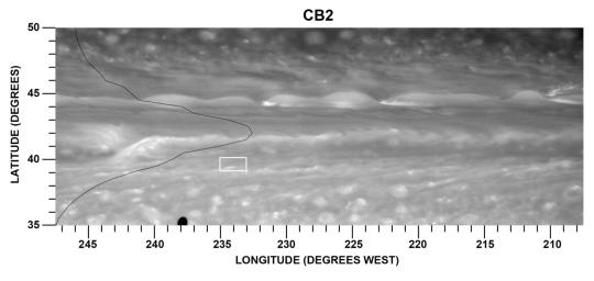 This figure examines a particularly strong jet stream and the eddies that drive it through the atmosphere of Saturn's northern hemisphere. Data from NASA's Cassini spacecraft were used to create this figure.