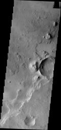 Layering of Arabia Terra is evident in this image from NASA's 2001 Mars Odyssey spacecraft.