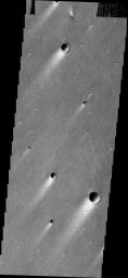 Windstreaks located in Chryse Planitia as seen by NASA's 2001 Mars Odyssey spacecraft.