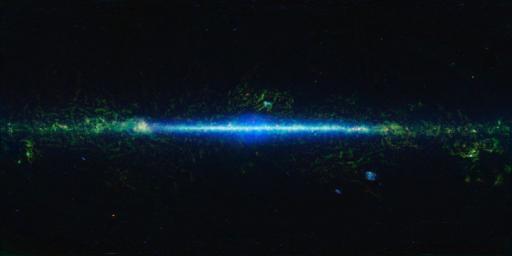 This mosaic of images covering the entire sky was observed by NASA's WISE telescope and is part of its All-Sky Data Release. The projection used in this image of the sky is called an 'equirectangular.'