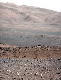 This image is from a test series used to chacterize the 100-millimeter Mast Camera on NASA's Curiosity rover. It was taken on Aug. 23, 2012, and looks south-southwest from the rover's landing site.