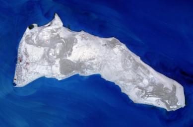 NASA's Terra spacecraft captured Kuwait's Failaka Island, located 50 km southeast of the spot where the Tigris and Euphrates Rivers empty into the Persian Gulf.