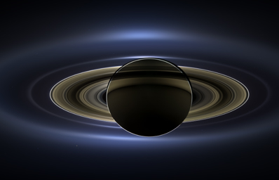 On July 19, 2013, in an event celebrated the world over, NASA's Cassini spacecraft slipped into Saturn's shadow and turned to image the planet, seven of its moons, its inner rings, and, in the background, our home planet, Earth.