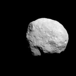 NASA's Cassini spacecraft captured this view of Saturn's moon Epimetheus (116 kilometers, or 72 miles across) during a moderately close flyby on Dec. 6, 2015. This is one of Cassini's highest resolution views of the small moon.