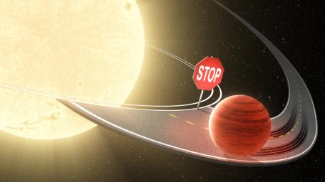 Researchers using data from NASA's Kepler space telescope have shown that migrating planets stop their inward journey before reaching their stars, as illustrated in this artist's concept.
