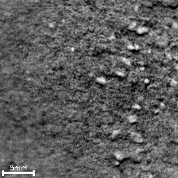 This image from an animation shows how repeated laser shots from the ChemCam instrument on NASA's Mars rover Curiosity cause a pit to form at the target point in Martian soil.