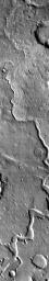 This daytime IR image shows part of Nanedi Vallis as seen by NASA's 2001 Mars Odyssey spacecraft.