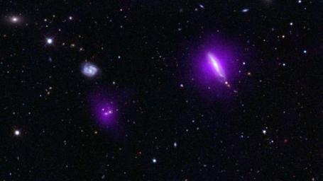 NASA's NuSTAR's serendipitous discovery in this field lies to the left of a galaxy, called IC751, at which the telescope originally intended to look.