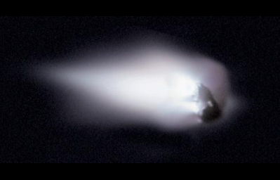 In 1986, the European spacecraft Giotto became one of the first spacecraft ever to encounter and photograph the nucleus of a comet, passing and imaging Halley's nucleus as it receded from the sun.