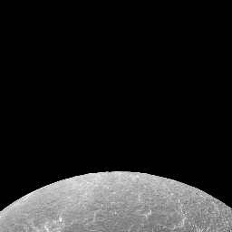 NASA's Cassini spacecraft captured this image when Dione was closer to its camera, making the moon appear much bigger than her larger sister moon, Rhea.