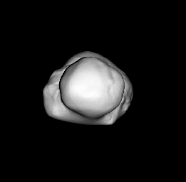 Images of comet 67P/Churyumov-Gerasimenko taken on July 14, 2014, by the OSIRIS imaging system aboard ESA's Rosetta spacecraft have allowed scientists to create this three-dimensional shape model of the nucleus.