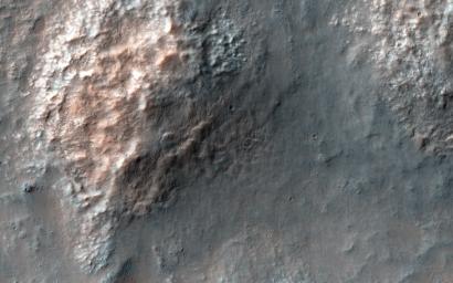 Eridania is the name of topographically enclosed basin located in the Southern highlands of Mars that has been suggested to be the site of a large ancient lake or inland sea. This image is from NASA's Mars Reconnaissance Orbiter.