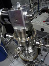 Researchers at NASA's Jet Propulsion Laboratory in Pasadena, California, use a cryostat instrument, nicknamed 'Himalaya,' to study the icy conditions under which comets form.