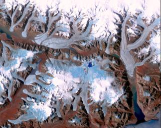 This image from NASA's Terra spacecraft shows Ellesmere Island, which is part of the Qikiqtaaluk Region of the Canadian territory of Nunavut, with the most northerly point of land in Canada.