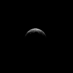 This frame from an animation shows the north pole of dwarf planet Ceres as seen by the Dawn spacecraft on April 10, 2015. Dawn was at a distance of 21,000 miles (33,000 kilometers) when its framing camera took these images.