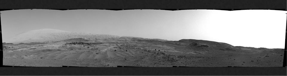 NASA's Curiosity Mars rover used its Navigation Camera (Navcam) to capture this view on April 11, 2015, during the 952nd Martian day, or sol of the rover's work on Mars.