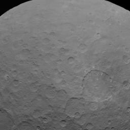 This image of Ceres is part of a sequence taken by NASA's Dawn spacecraft on May 22, 2015, from a distance of 3,200 miles (5,100 kilometers) with a resolution of 1,600 feet (480 meters) per pixel.
