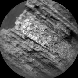 This image from the Chemistry and Camera (ChemCam) instrument on NASA's Curiosity Mars rover shows detailed texture of a rock target called 'Yellowjacket' on Mars' Mount Sharp.