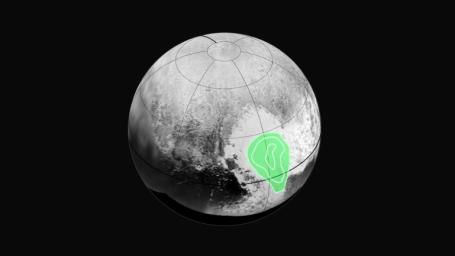 Peering closely at the 'heart of Pluto,' in the western half of what mission scientists have informally named Tombaugh Regio (Tombaugh Region), NASA's New Horizons' Ralph instrument revealed evidence of carbon monoxide ice.