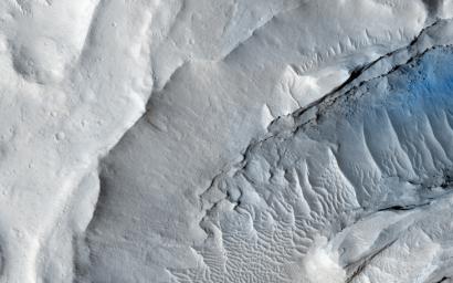 A delta is a pile of sediment dumped by a river where it enters a standing body of water. Evidence for deltas that formed billions of years ago on Mars has been mounting in recent years. This image is from NASA's Mars Reconnaissance Orbiter.