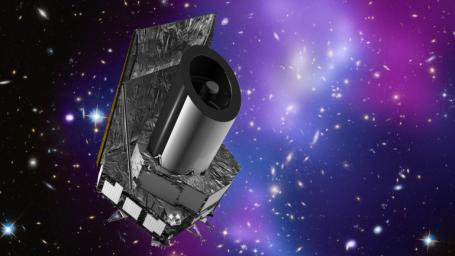 Artist's impression of the Euclid spacecraft, a dark energy and dark matter mission planned for launch in 2020.