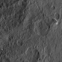 The tall, cone-shaped mountain Ahuna Mons is seen in this image taken by NASA's Dawn spacecraft. Ahuna Mons taken on Oct. 14, 2015.