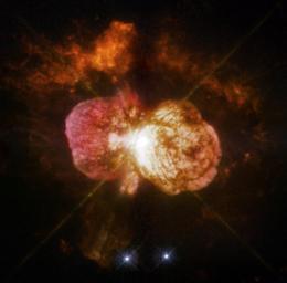 The discovery of likely Eta Carinae 'twins' in other galaxies will help scientists better understand this brief phase in the life of a massive star with images such as this from NASA's Hubble Space Telescope.