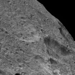 NASA's Dawn spacecraft captured this view of a region in the mid-southern latitudes of Ceres. The largest crater in the scene is Fluusa. Fluusa has a densely cratered floor and therefore is interpreted as an old impact feature.
