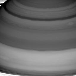 Saturn's clouds are full of raw beauty, but they also represent a playground for a branch of physics called fluid dynamics, which seeks to understand the motion of gases and liquids. This image is from NASA's Cassini spacecraft.