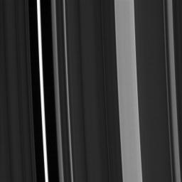 Saturn's C ring isn't uniformly bright. Instead, about a dozen regions of the ring stand out as noticeably brighter than the rest of the ring, as shown here by NASA's Cassini spacecraft.