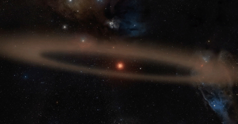 When a planet such as K2-33b passes in front of its host star, it blocks some of the star's light.shown in this frame from an animation as discovered by NASA's Kepler Space Telescope.